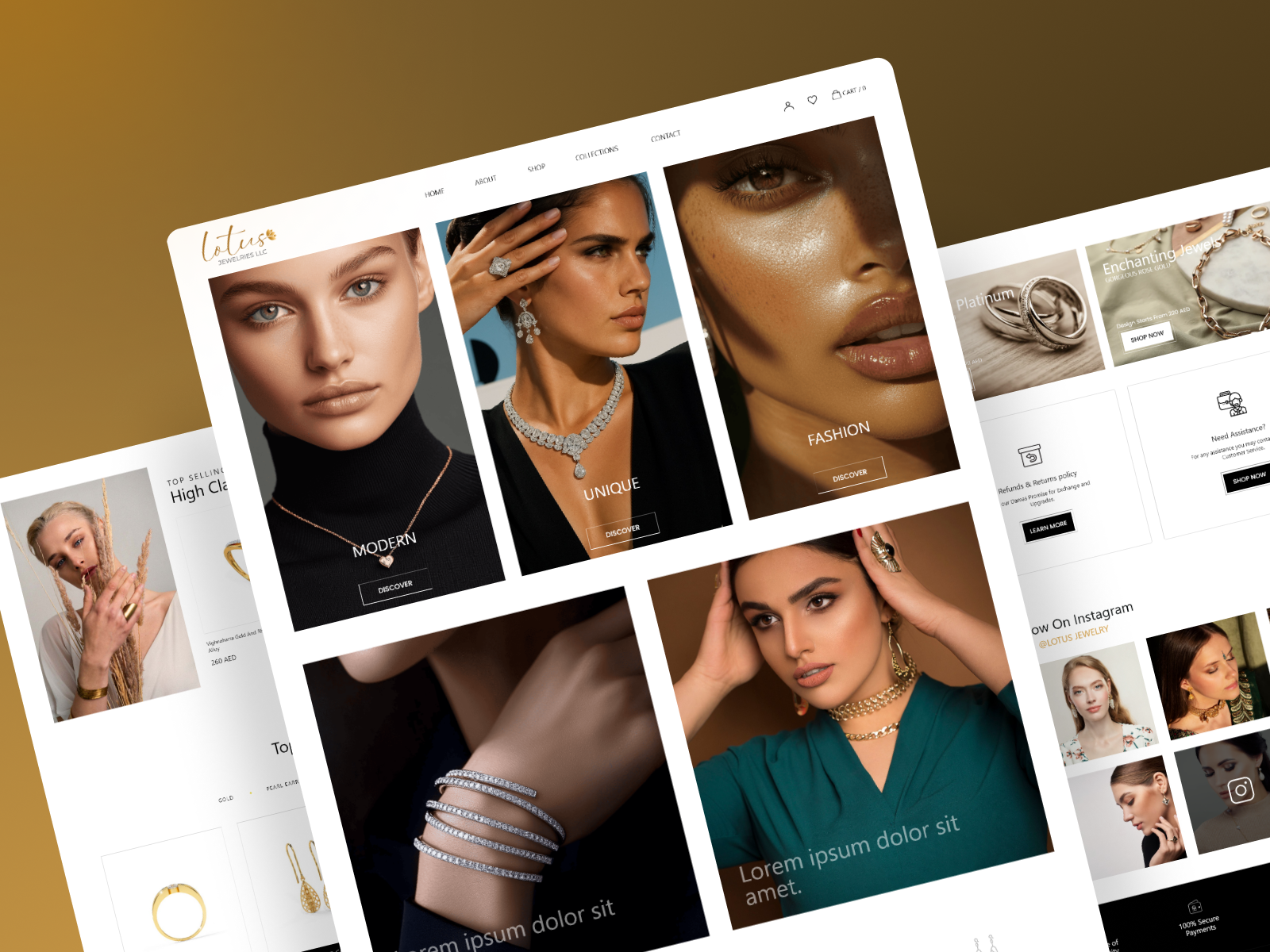 Luxury Jewelry E-commerce Website UI project preview